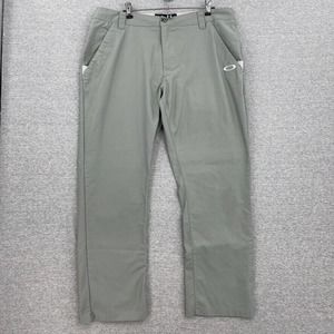 Oakley Light Green Chino Classic Flat Front Trouser Slack Stretch Pants Mens 36